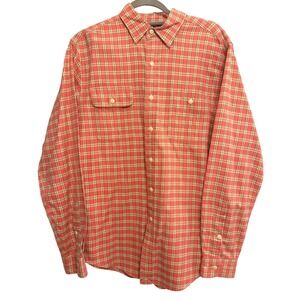 Polo Ralph Lauren Men's Soft Flannel Long Sleeve Plaid‎ Button Up Shirt Size M